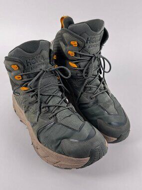 Hoka One One Shoes Men's 13D Green M Anacapa Mid GTX Vibram Needs Your Insoles